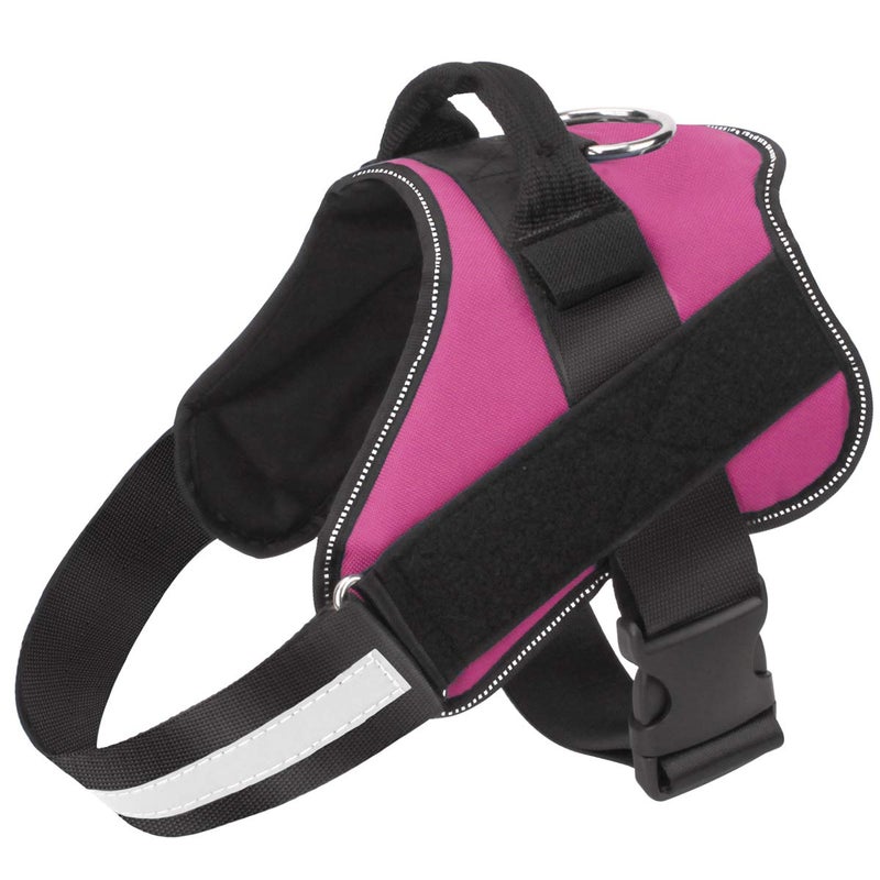 Bolux Dog Harness, No-Pull Reflective Dog Vest, Breathable Adjustable Pet Harness with Handle for Outdoor Walking - No More Pulling, Tugging or Choking (Rose red, L) - Image 1